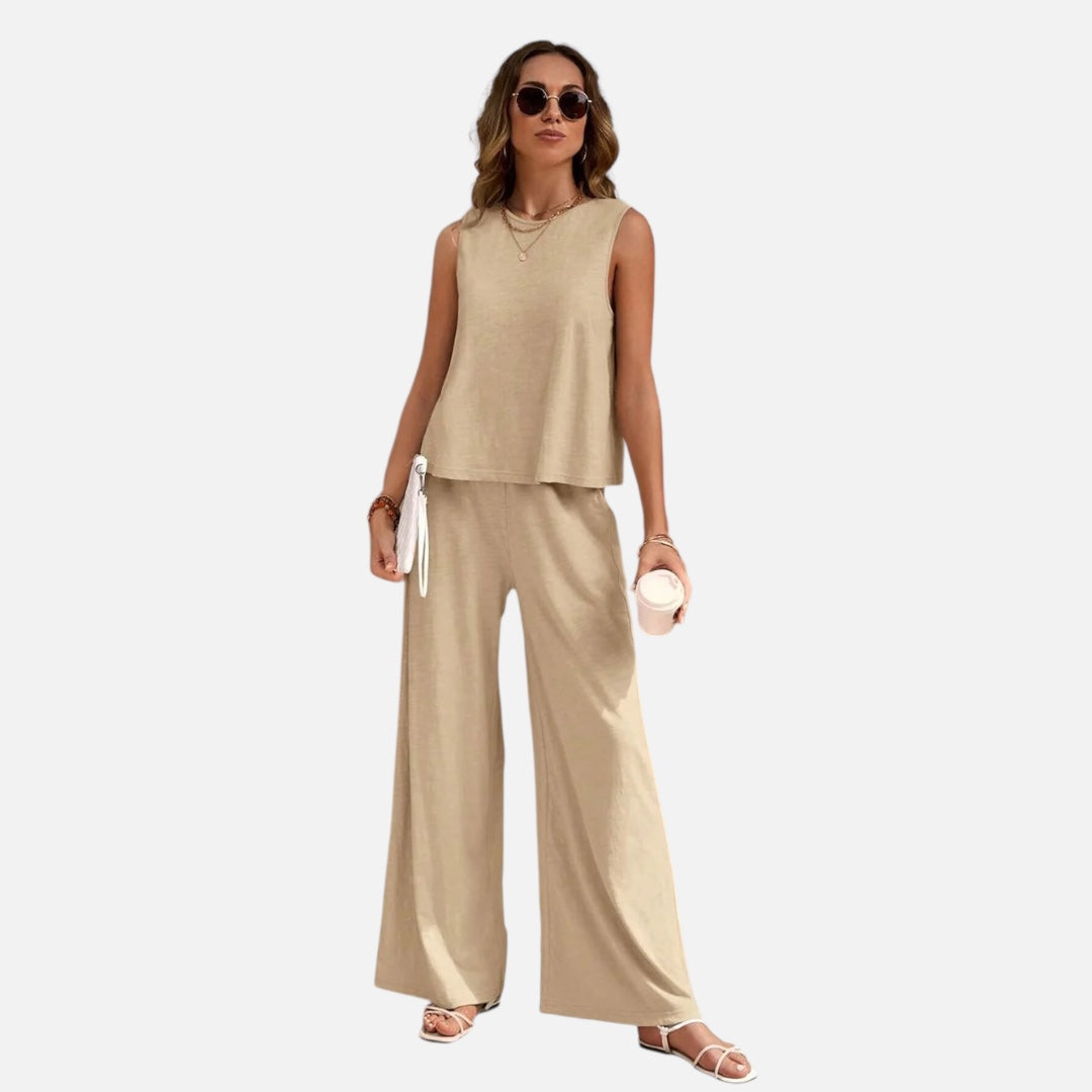 Sia - Dvobojni set sa topom i udobnim pantalonama za žene