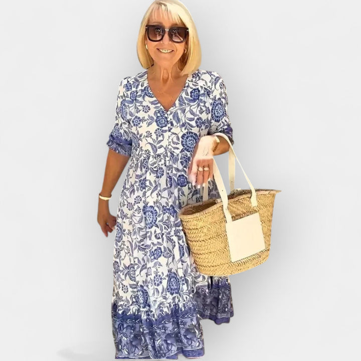 Lagana letnja haljina sa cvetnim motivom