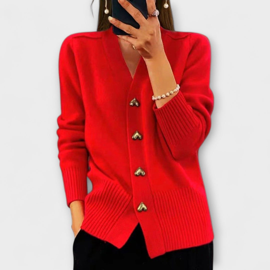 Marij – Ženski džemper sa V-izrezom u vintage stilu