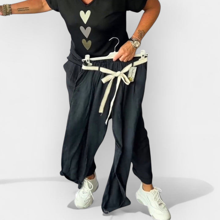 Pamuk pantalone srednjeg struka