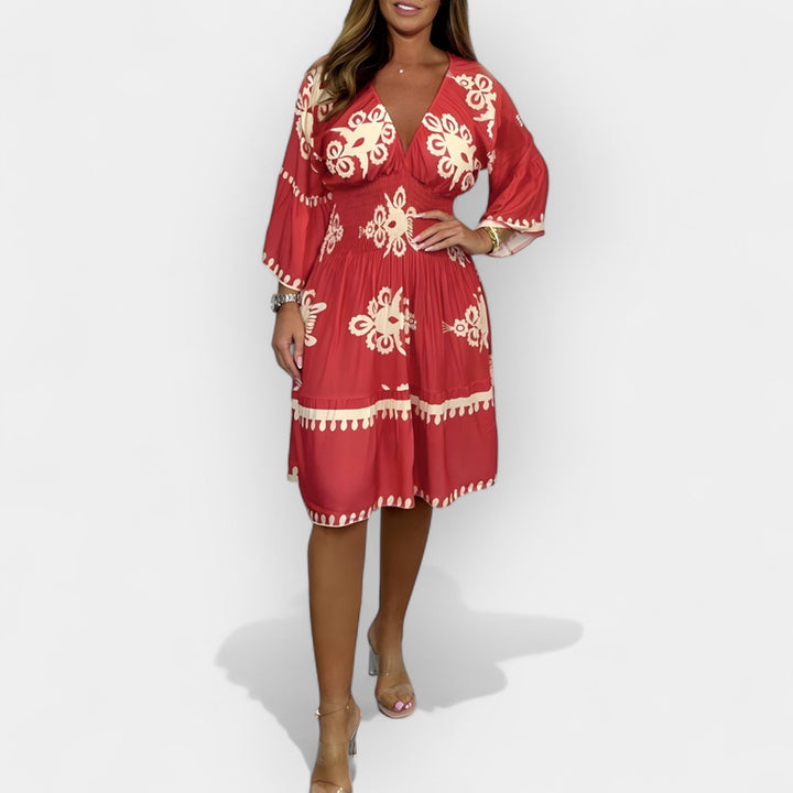 Ljetna Boho Haljina sa Uzorkom