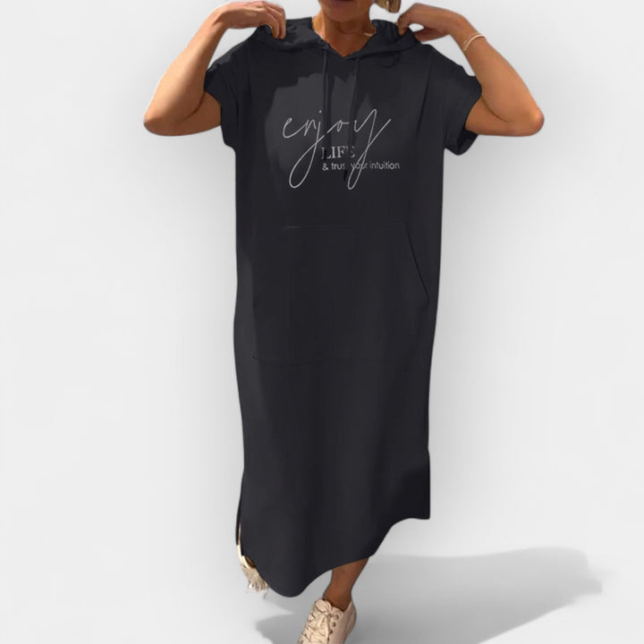 Džemper Haljina sa Kapuljačom