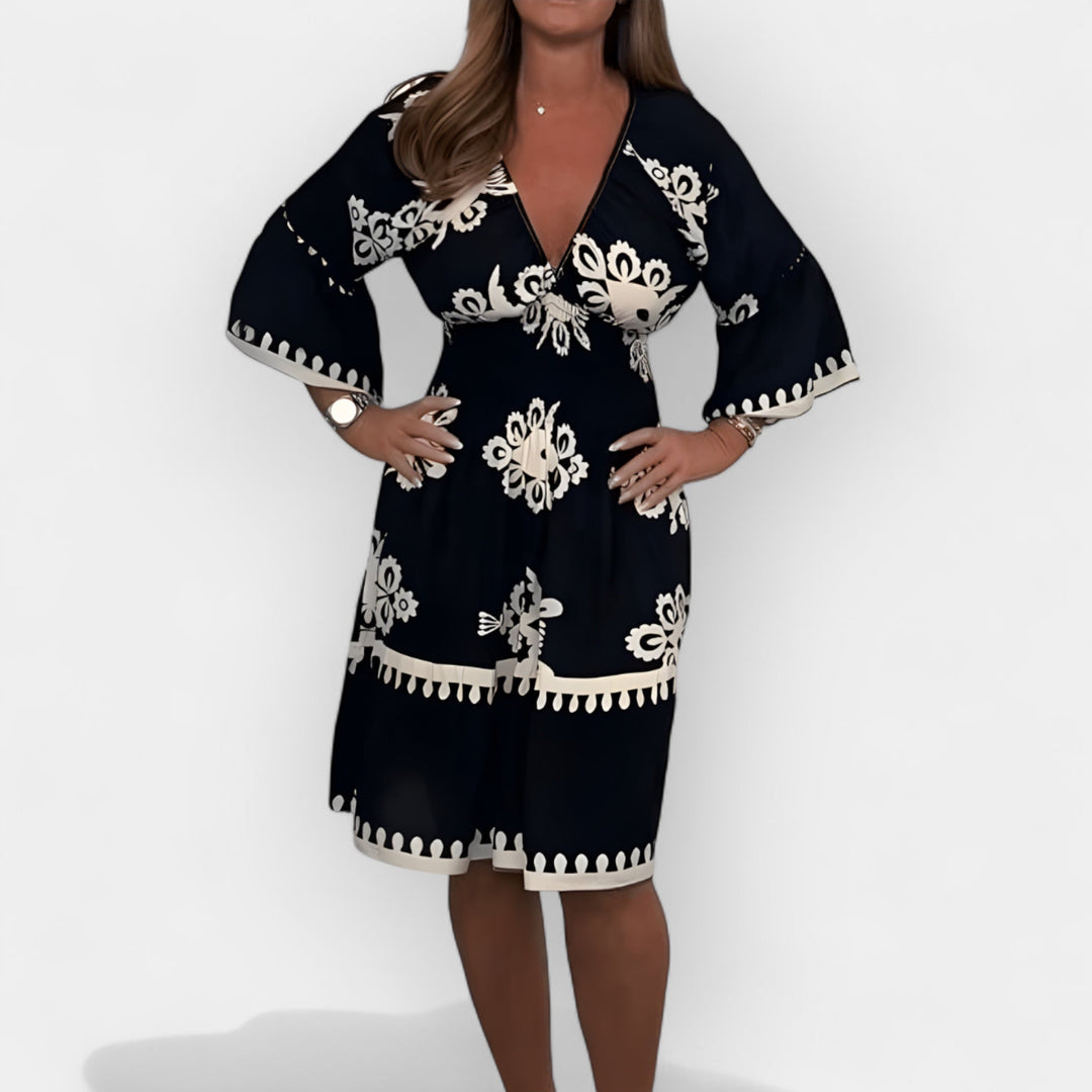 Ljetna Boho Haljina sa Uzorkom