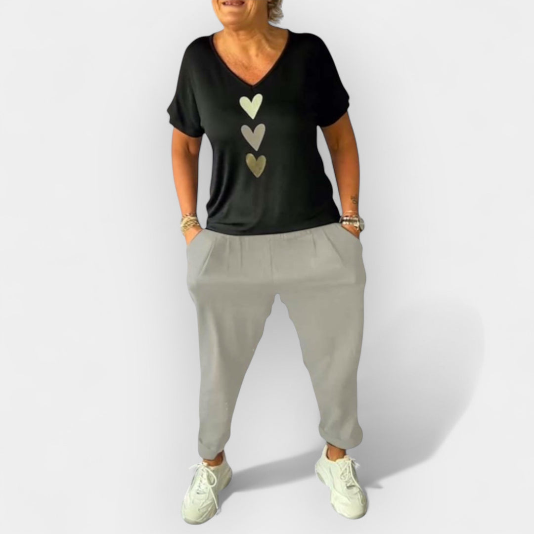 Pamuk pantalone srednjeg struka