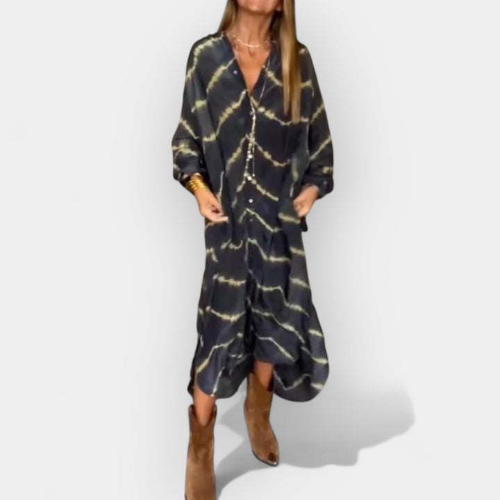 Boemska Duga Haljina sa Prugama