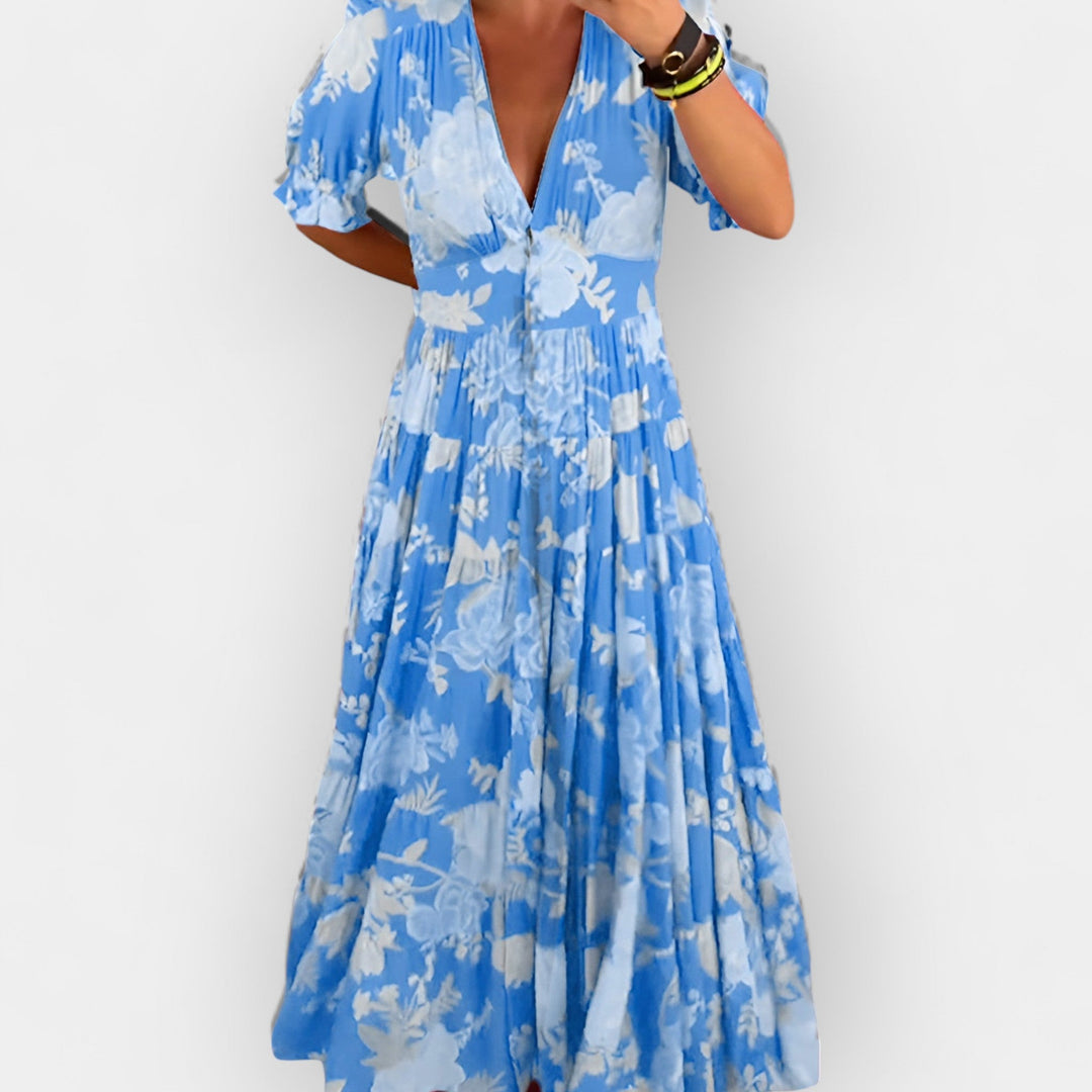 Lagana Cvjetna Haljina sa Džepovima