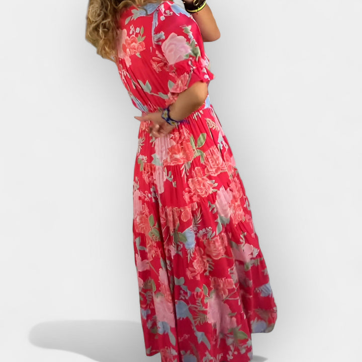 Lagana Cvjetna Haljina sa Džepovima