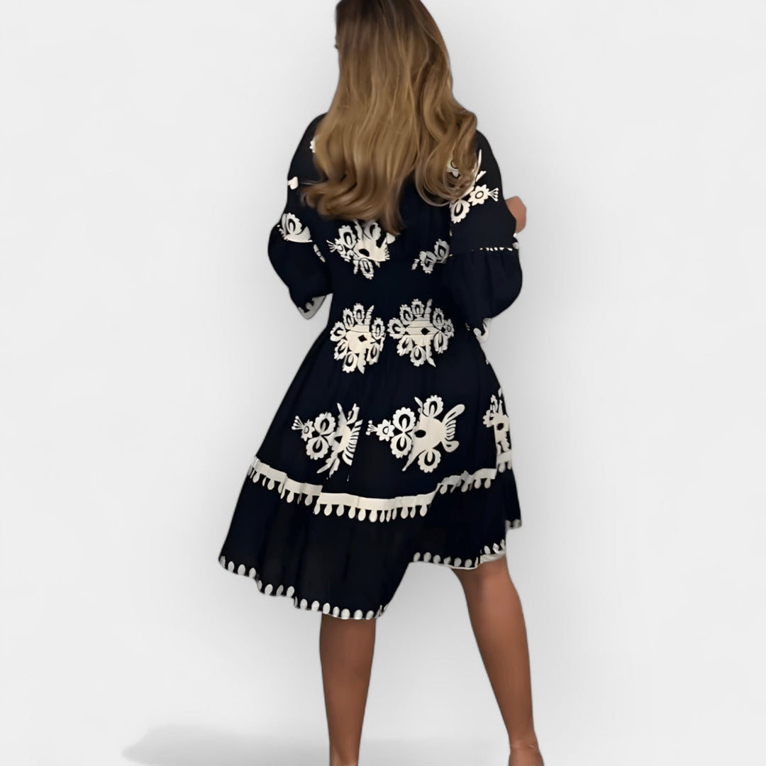 Ljetna Boho Haljina sa Uzorkom