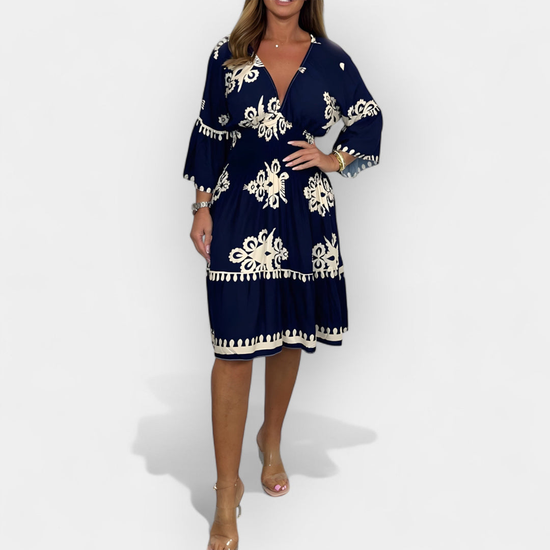 Ljetna Boho Haljina sa Uzorkom