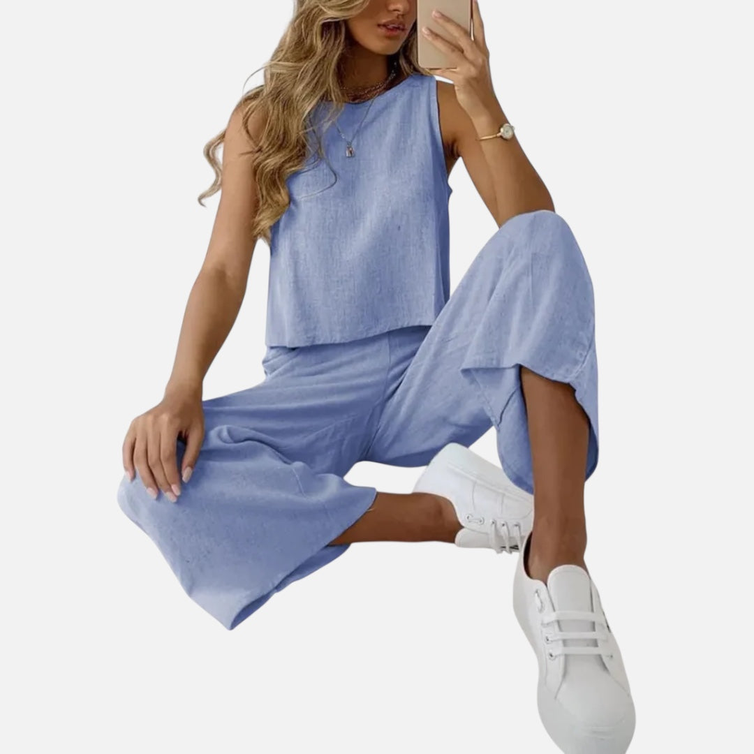 Sia - Dvobojni set sa topom i udobnim pantalonama za žene