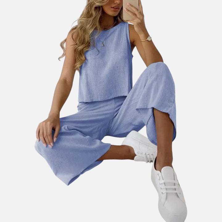 Sia - Dvobojni set sa topom i udobnim pantalonama za žene