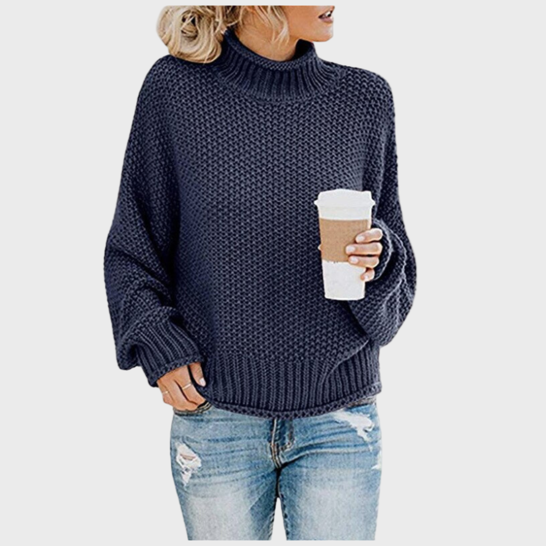Eudokia - Pleteni Džemper sa Ovratnikom za Svakodnevnu Upotrebu