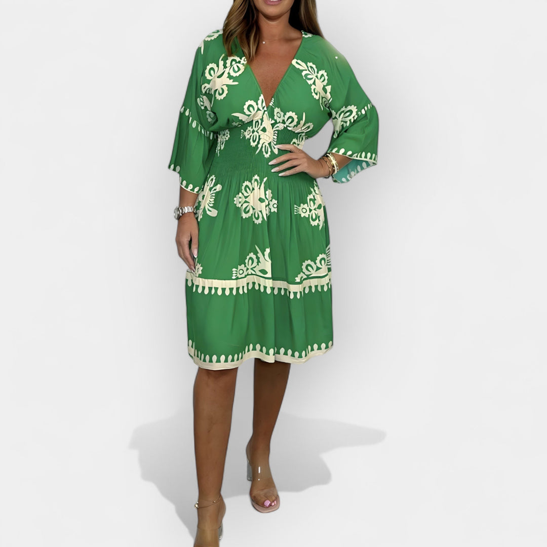 Ljetna Boho Haljina sa Uzorkom