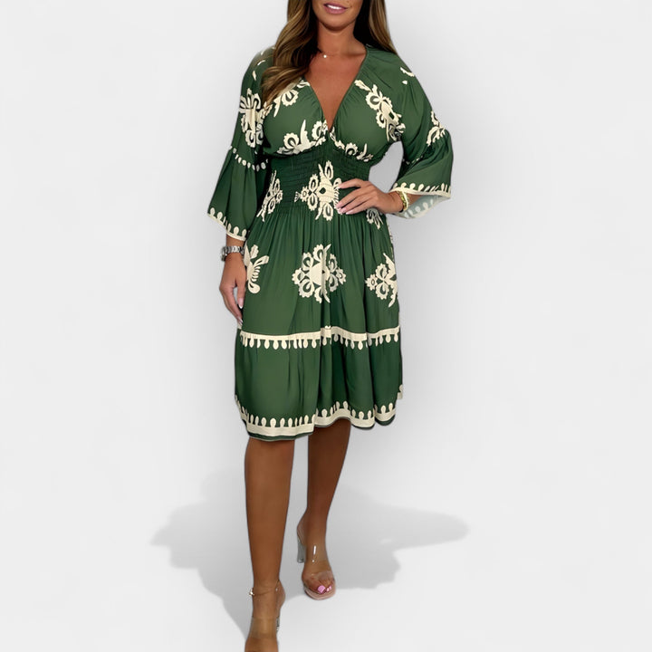 Ljetna Boho Haljina sa Uzorkom