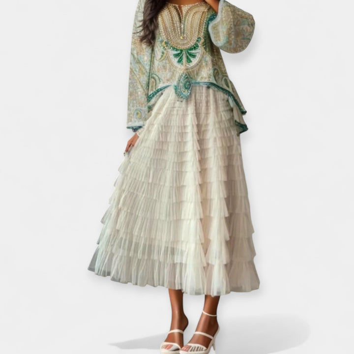 Elegantna suknja sa detaljima od tila