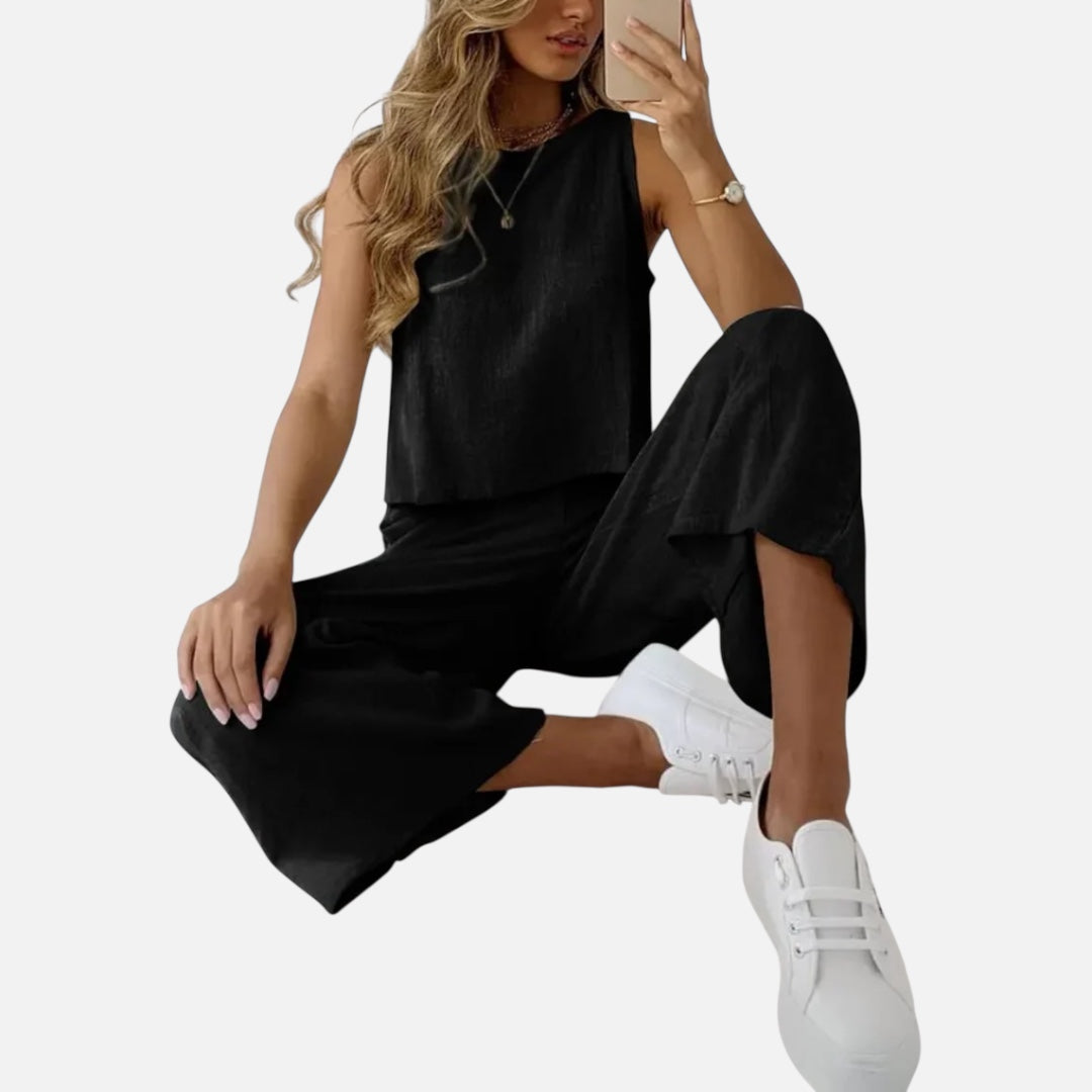 Sia - Dvobojni set sa topom i udobnim pantalonama za žene