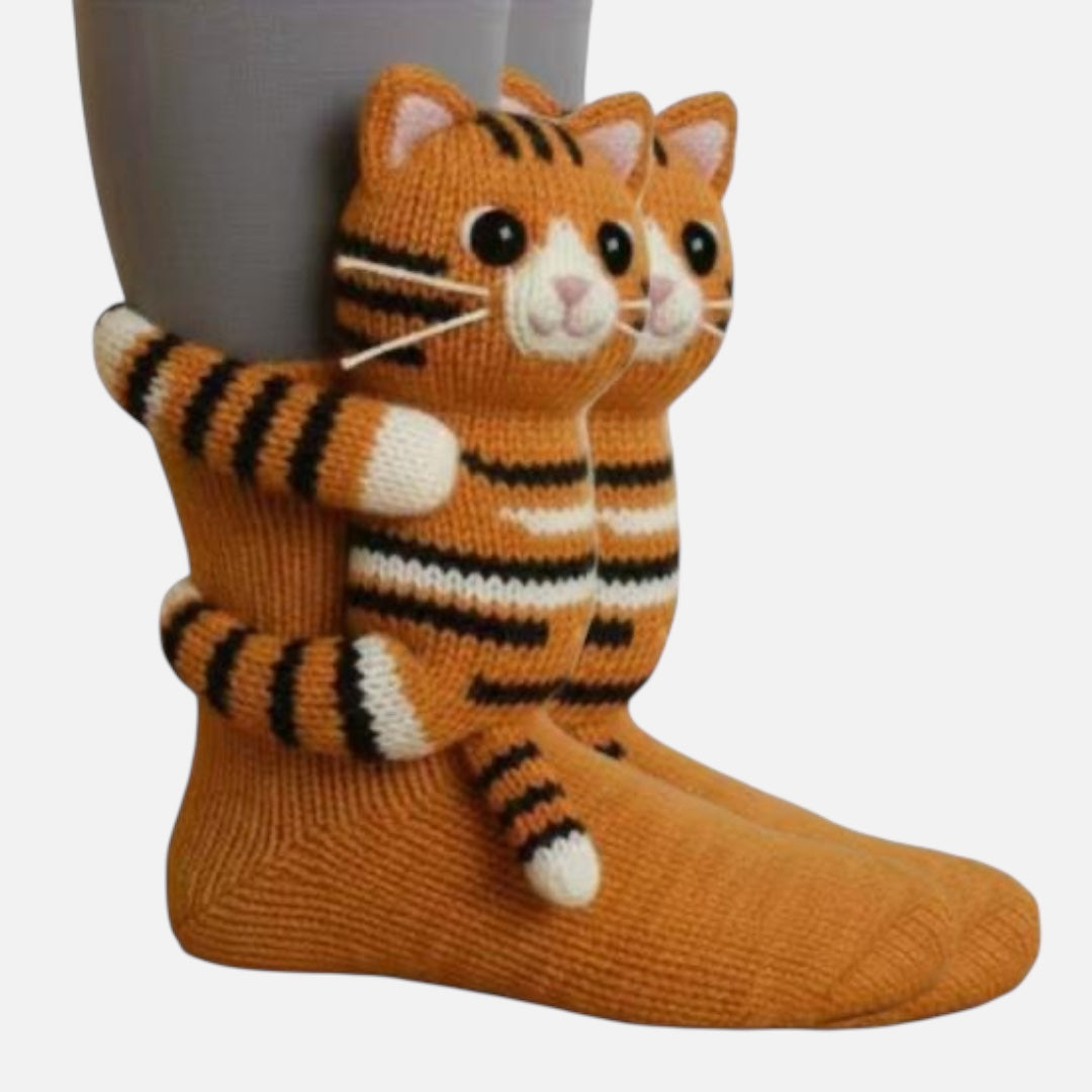 3D čarape sa pletenim životinjama