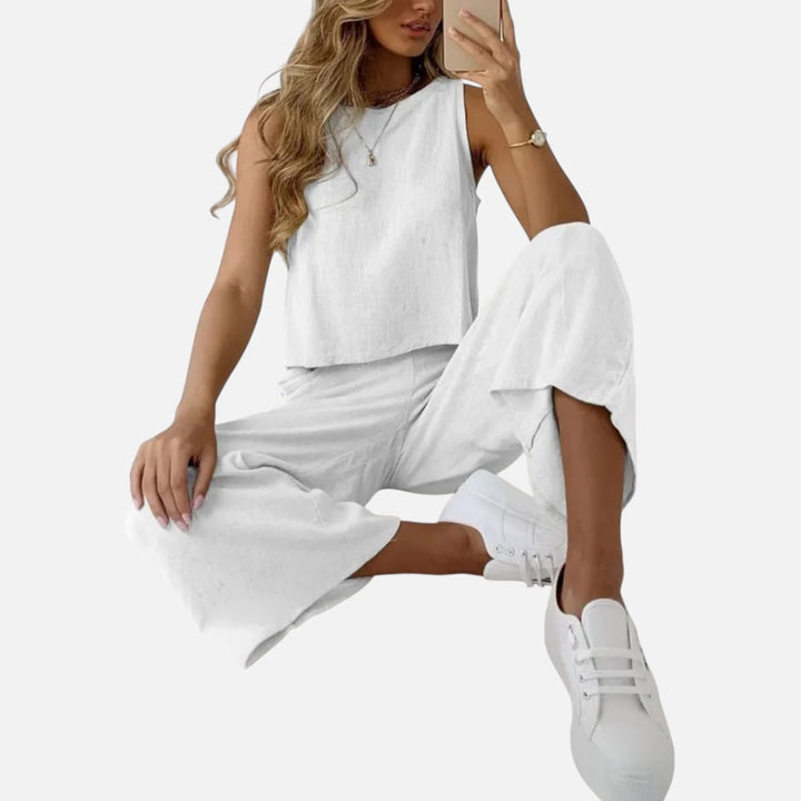 Sia - Dvobojni set sa topom i udobnim pantalonama za žene