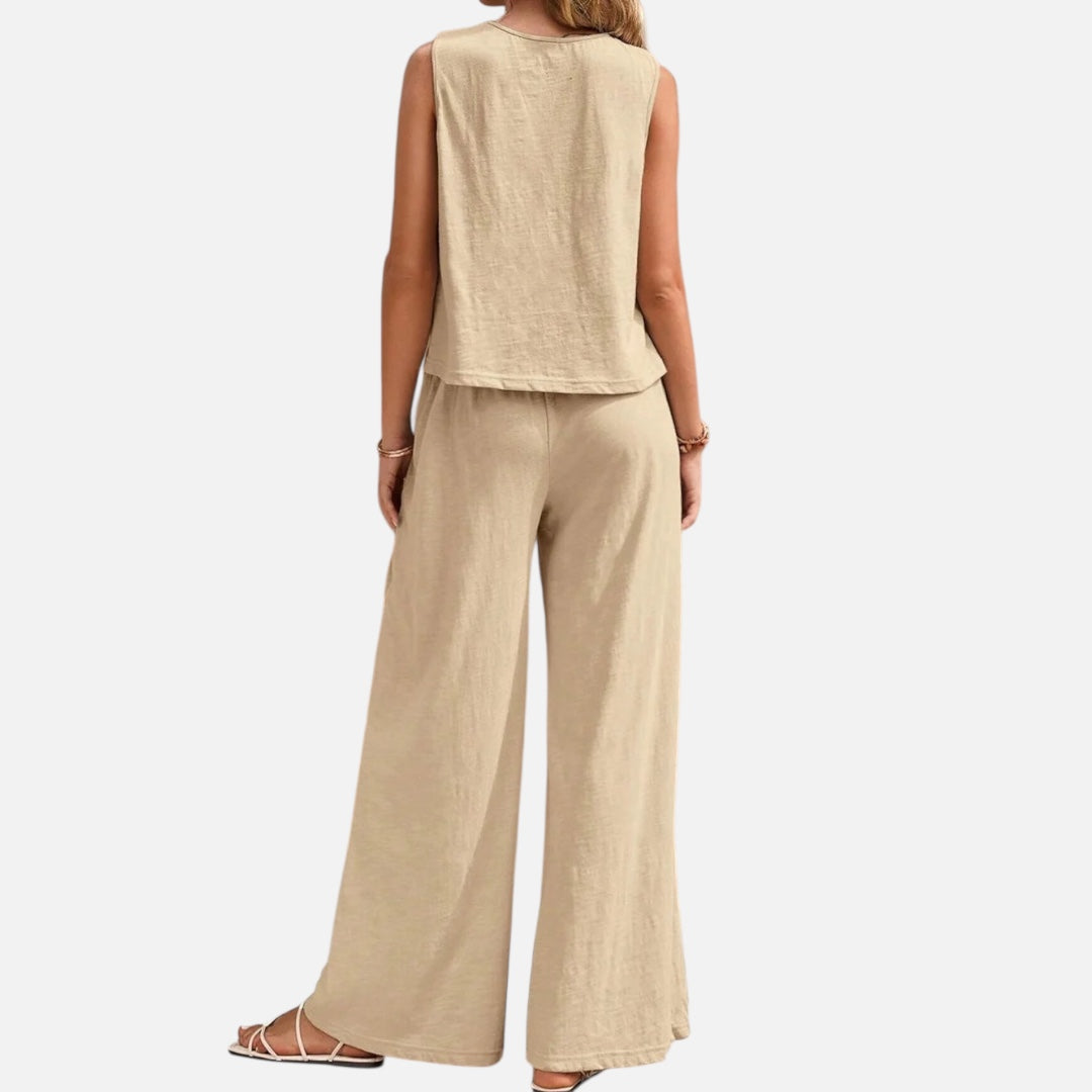 Sia - Dvobojni set sa topom i udobnim pantalonama za žene