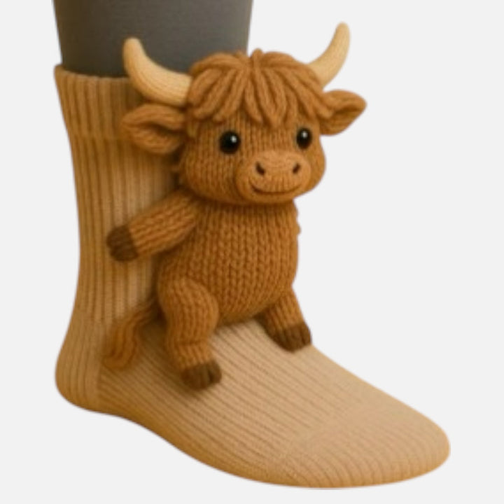 3D čarape sa pletenim životinjama