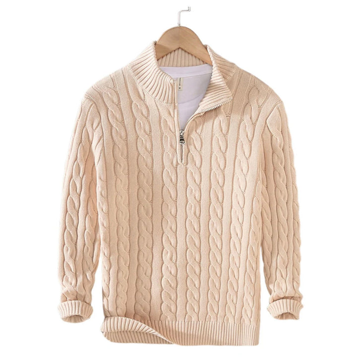 Stavros - Pleteni visoki ovratnik i polu rajsferšlus sa ventilacijom