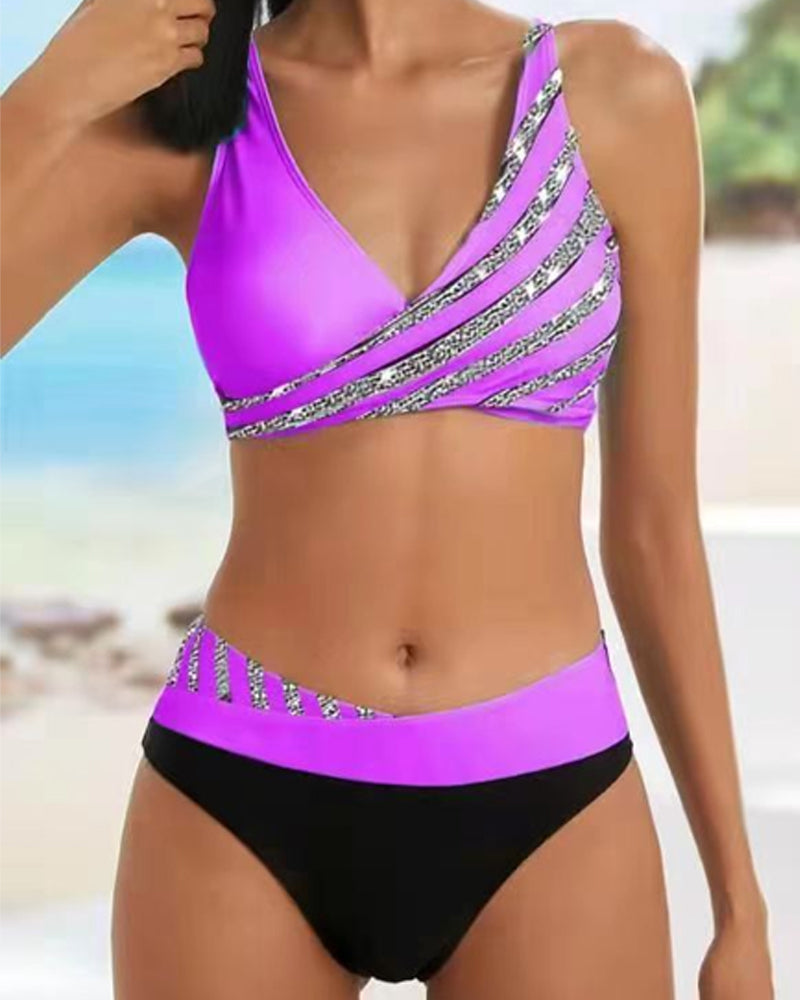 Mona - Printani Bikini u Toplim Tonovima