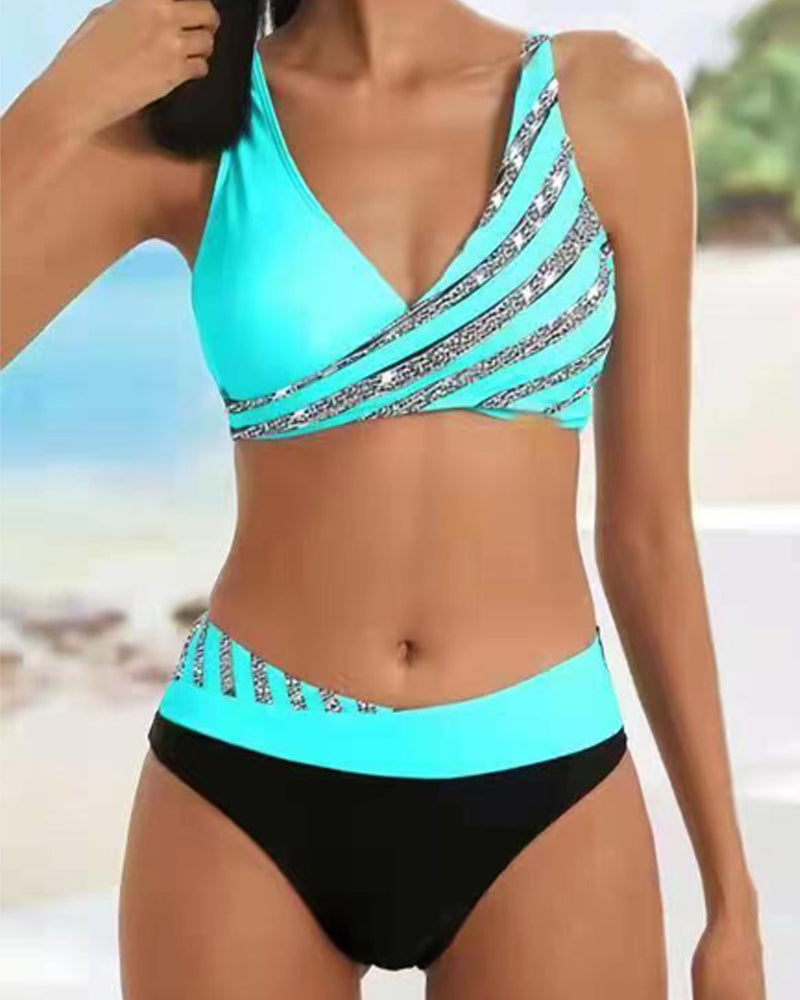 Mona - Printani Bikini u Toplim Tonovima
