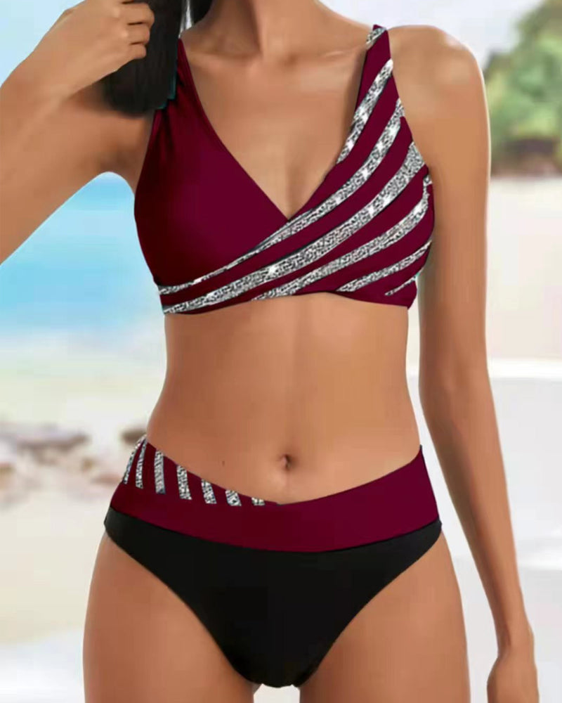 Mona - Printani Bikini u Toplim Tonovima