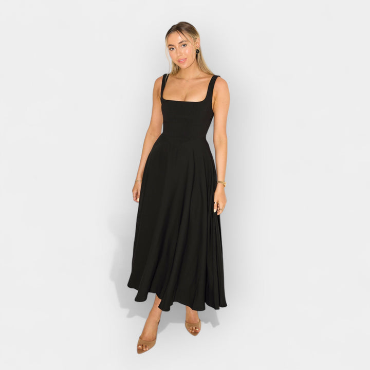 Midi Haljina Sa Lepršavom Siluetom