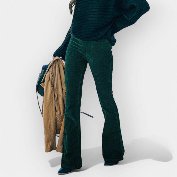 Ourania - Visok struk pantalone sa zvonastim krojem