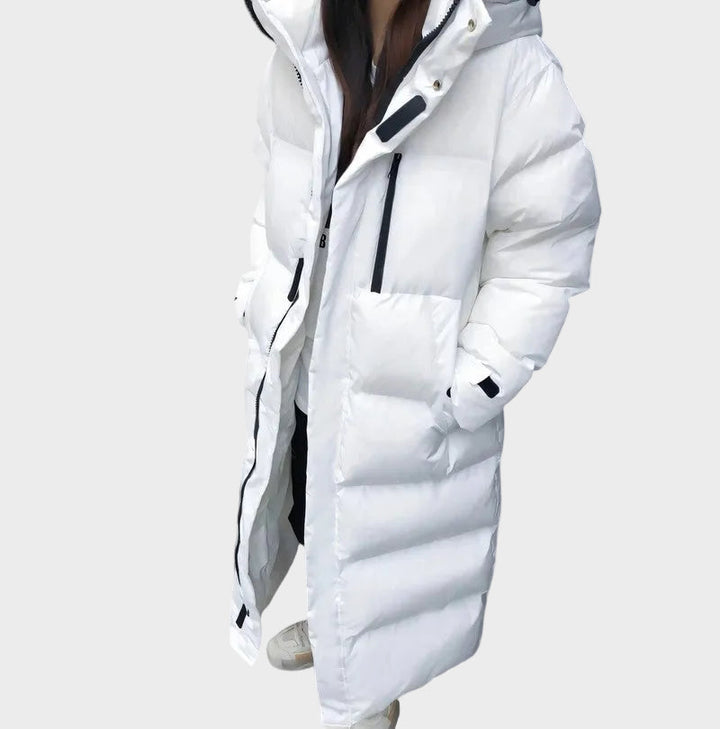 Noira - Žensko Dugo Crno Vodootporno Jakna Parka sa Kapuljačom