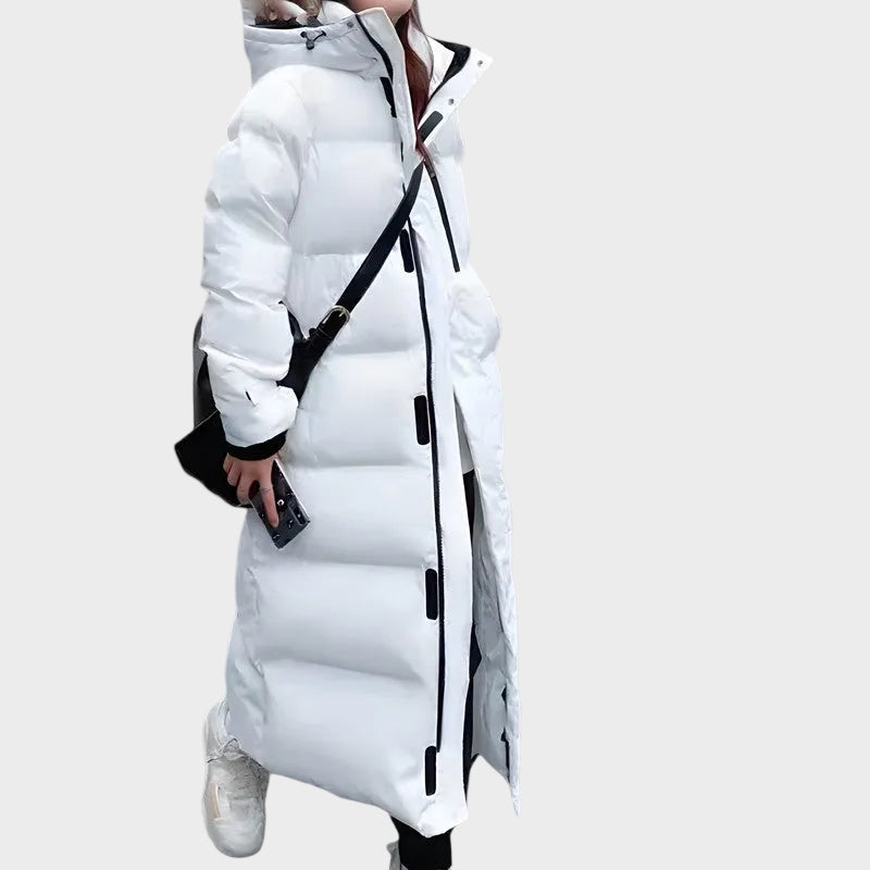 Noira - Žensko Dugo Crno Vodootporno Jakna Parka sa Kapuljačom