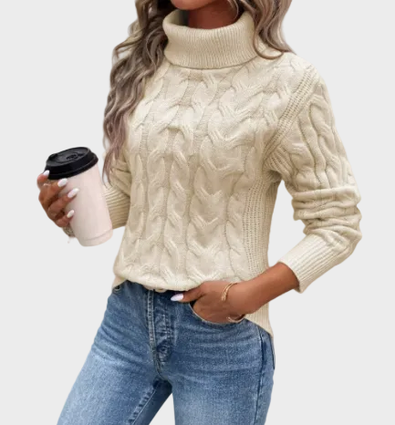 Johanna - Topla pamučna dukserica sa visokim kragnom