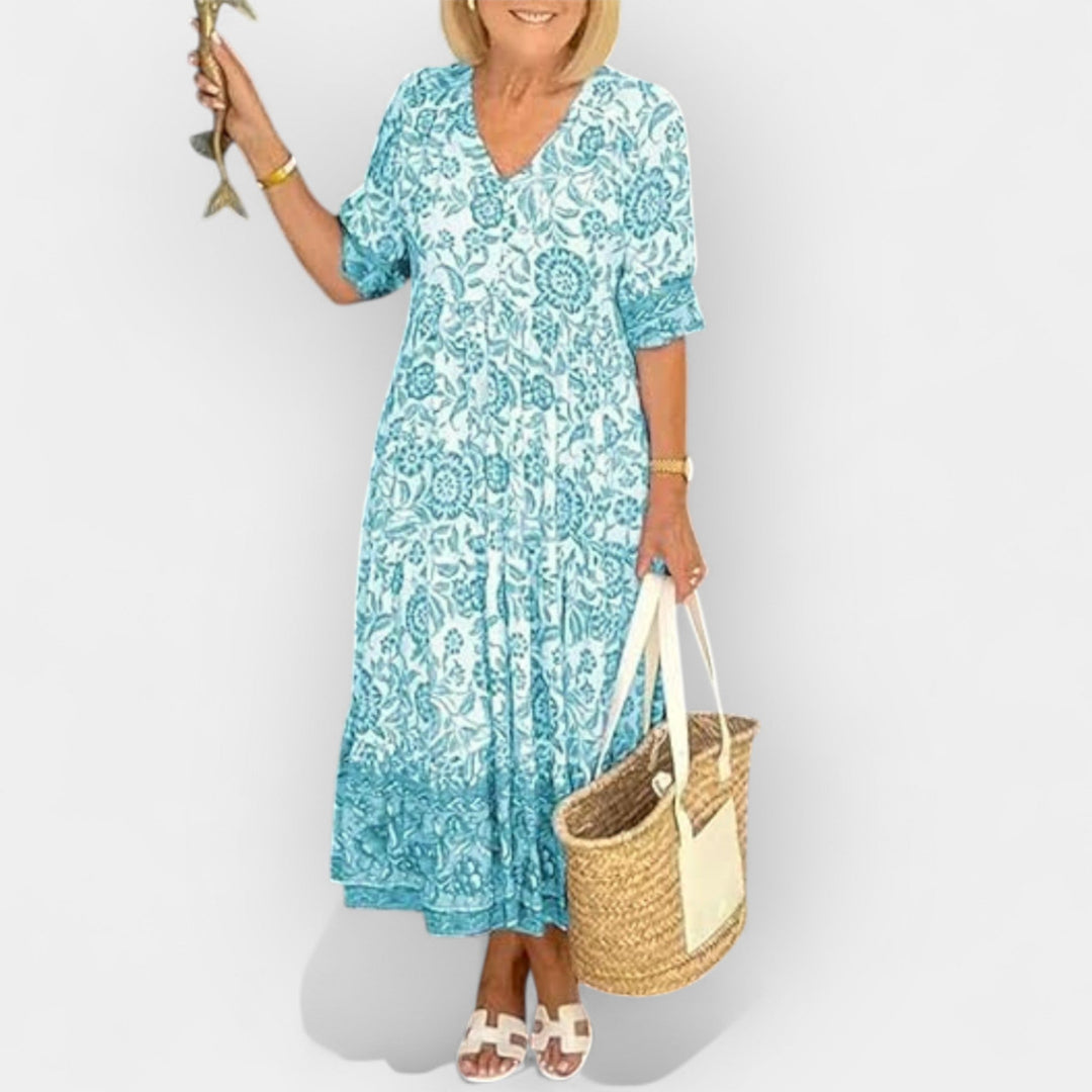 Lagana letnja haljina sa cvetnim motivom