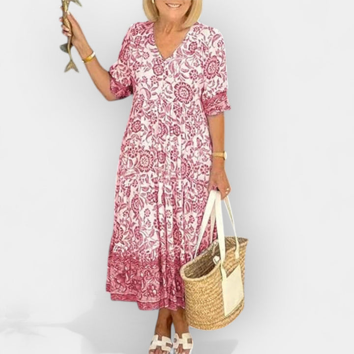 Lagana letnja haljina sa cvetnim motivom