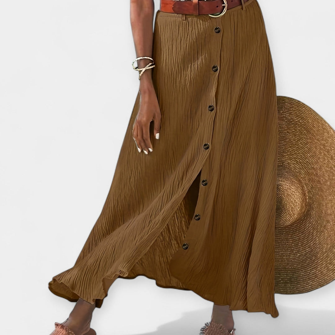 Polu - prozirna midi suknja sa prorezom