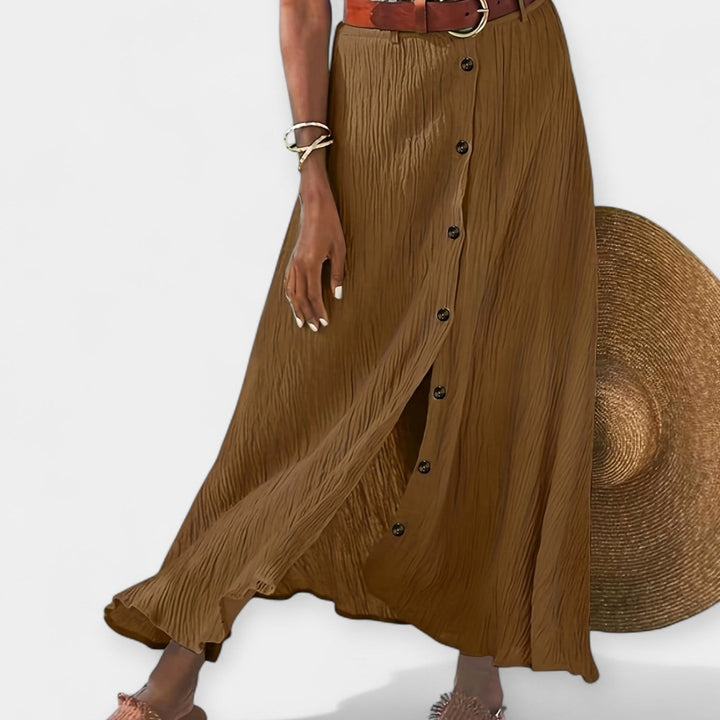 Polu - prozirna midi suknja sa prorezom