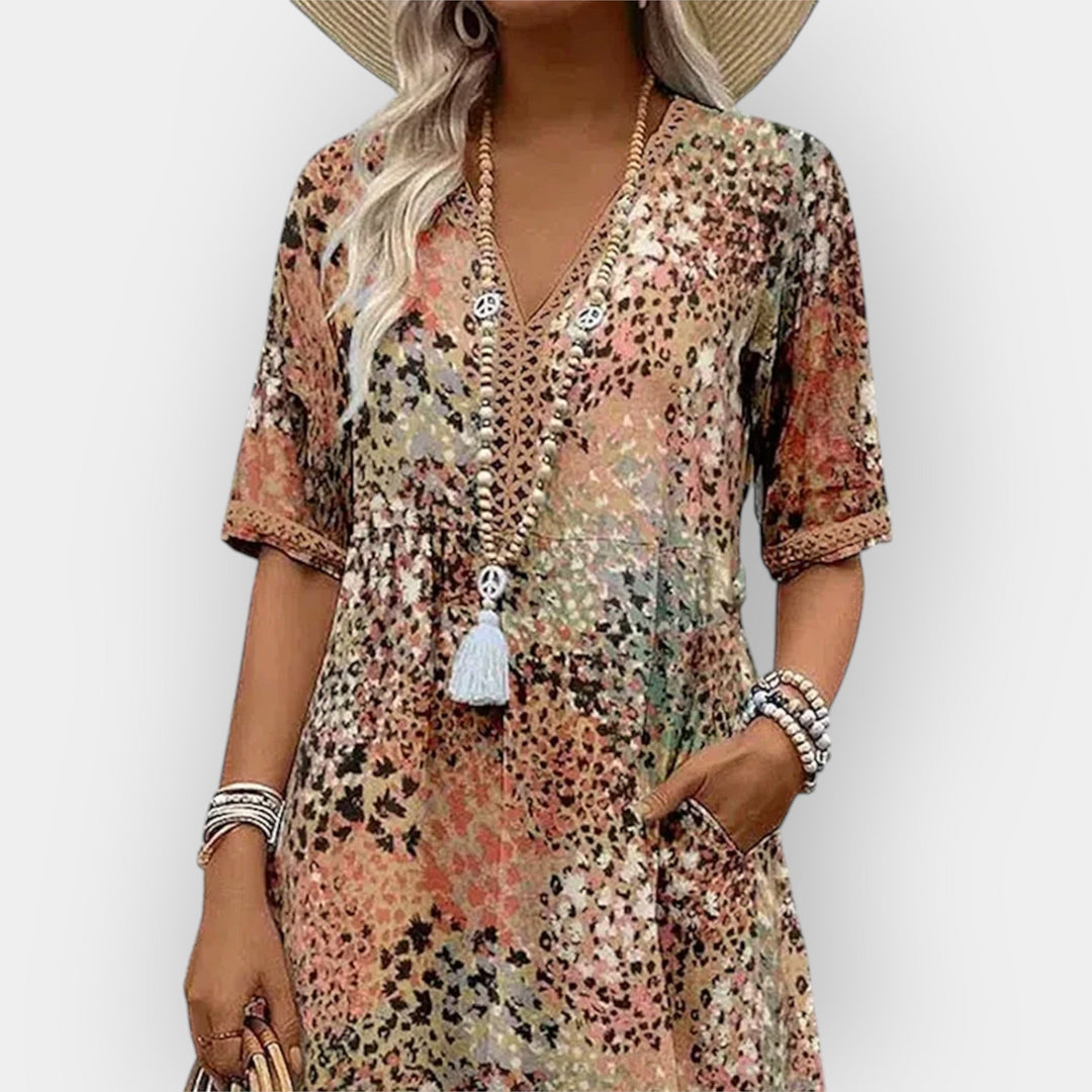 Cvećasti Midi Haljina