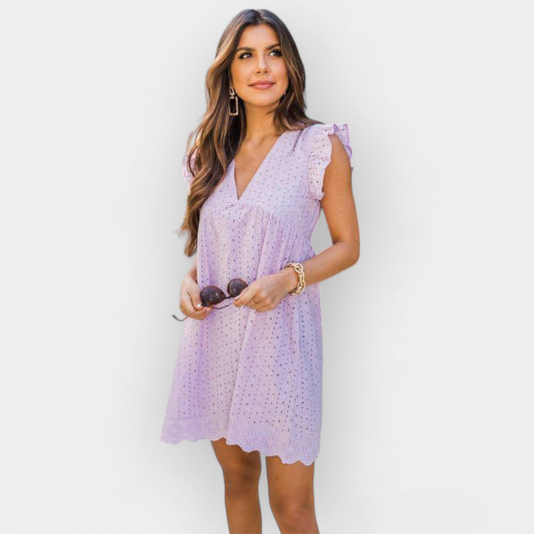 Letnja Haljina sa Skrivenim Šortsem i Džepovima