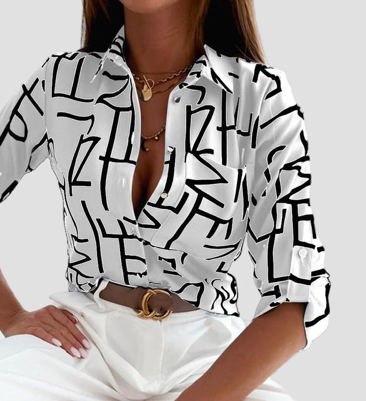 Elisa - Klasična Bluza sa Ovratnikom