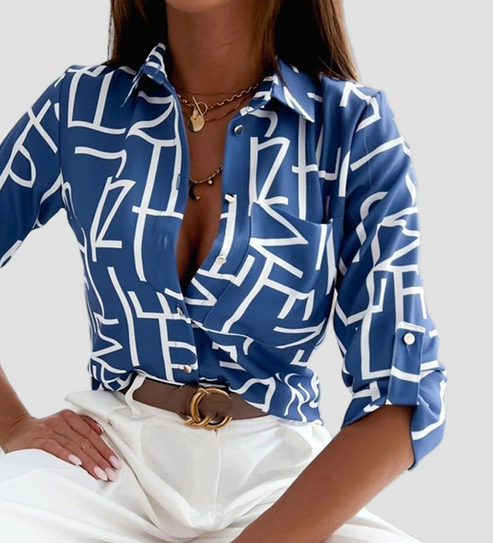 Elisa - Klasična Bluza sa Ovratnikom