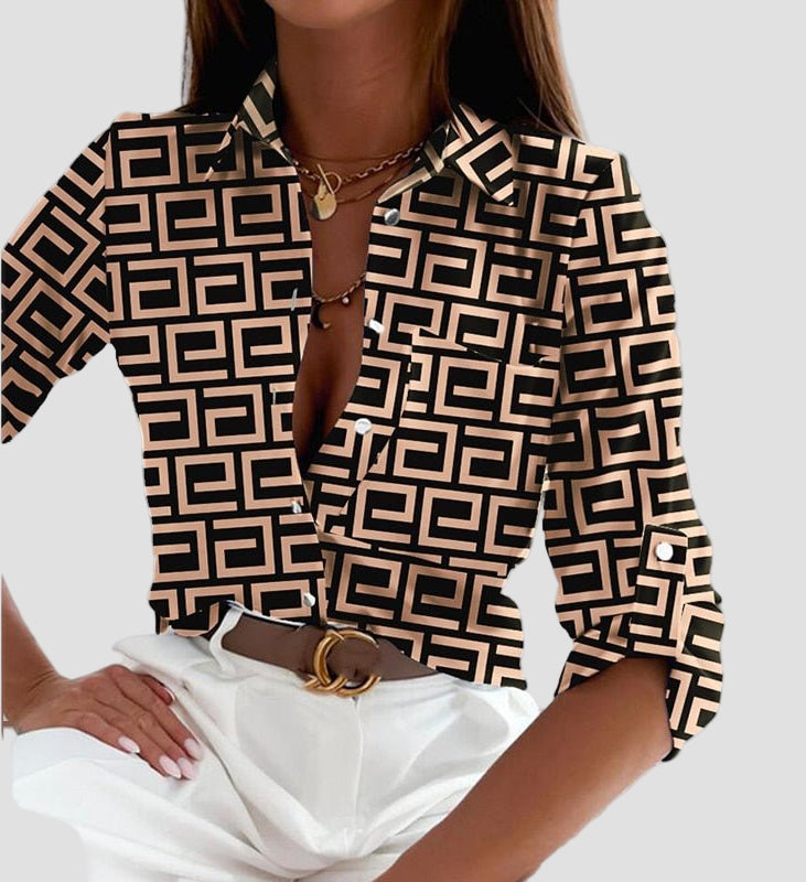 Elisa - Klasična Bluza sa Ovratnikom